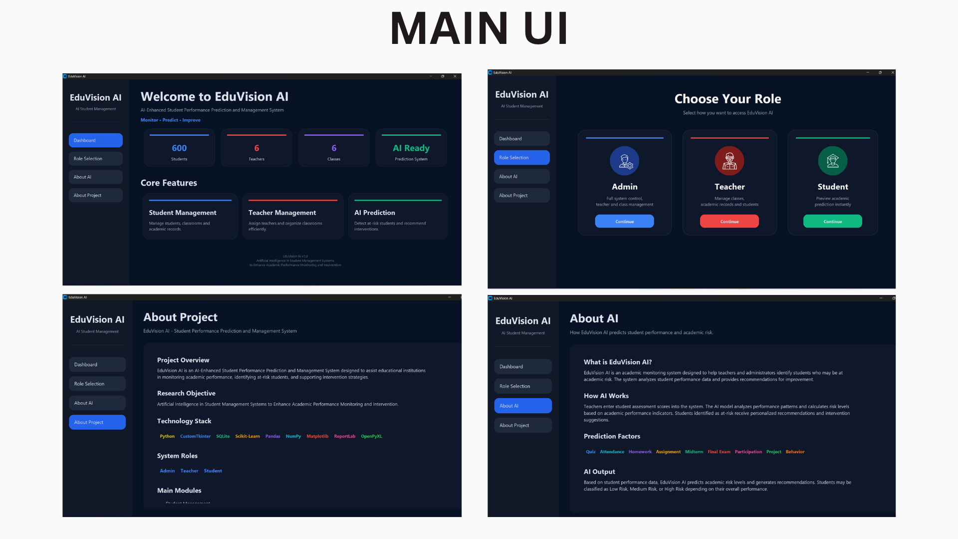 Student Performance Prediction - Login Screen